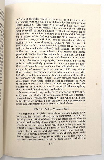 Sex Education, 1936-1938: Seven (7)...; (photo 11)