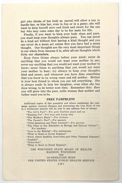 Sex Education, 1936-1938: Seven (7)...; (photo 17)