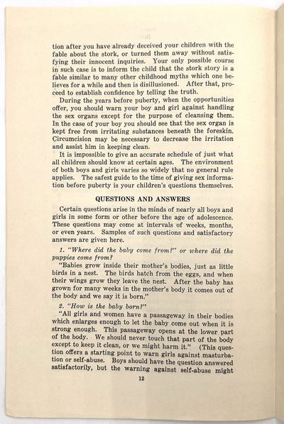 Sex Education, 1936-1938: Seven (7)...; (photo 6)