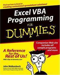 Excel VBA Programming for Dummies