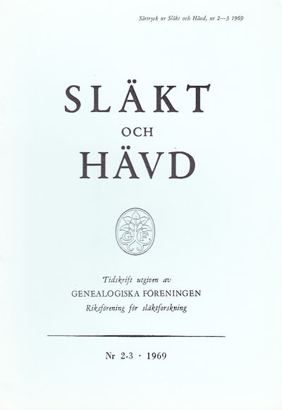 Arthur Hazelius' förfäder [= rubrik].