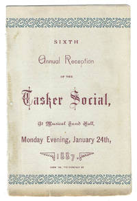 Dance Card for the Sixth Annual Reception of the Tasker Social