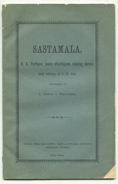 Sastamala, H. G. Porthans jemte efterföljares…