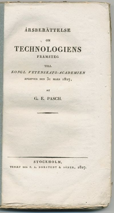 Årsberättelse om technologiens framsteg till…