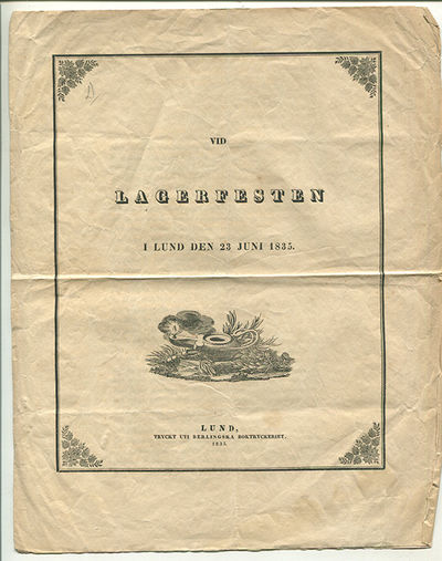 Vid lagerfesten i Lund den 23 juni 1835.