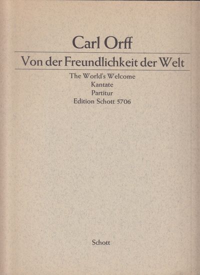 Von Der Freundlichkeit Der Welt