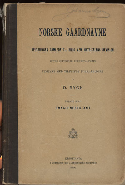 Gaardnavne i Smaalenenes amt. Oplysninger samlede…