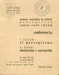 cover of Primera Exposición de Pintura Perceptista. Expone Raúl Lozza