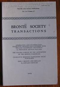 image of Brontë Society Transactions 1978 Part 88 Volume 17 Number 3