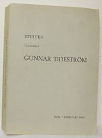 Studier tillägnade Gunnar Tideström den 7…