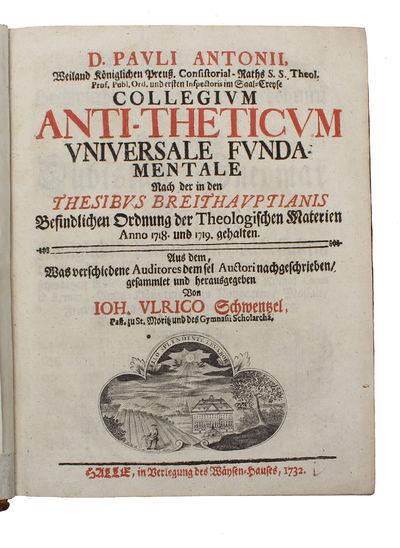 Collegium anti-theticum universale fundamentale nach der in den thesibus Breithauptianis Befindlichen Ordnung der Theologischen Materien. (photo 3)