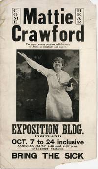 Poster for Mattie Crawford - The great woman Preacher . Evangelist and Healer