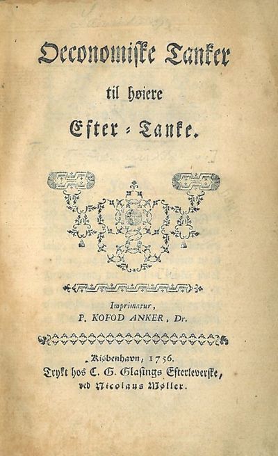 Imprimatur, P. Kofod Anker.