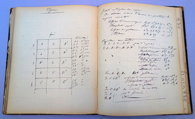 Autograph manuscript notebook of field experiments, 1890-91, 1891-92, and 1892-93. 130 leaves