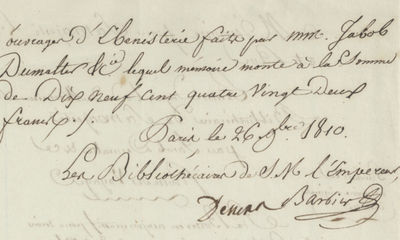 The Order Creating Napoleon's Great Travel Library, the Very One that Accompanied Him to Russia, Signed by the Three Men Who Built It