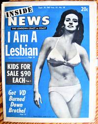 Kids for Sale $90 Each. Article in Inside News. the Lowdown Coast to Coast, Sept. 24, 1967. (Sleaze Newspaper).