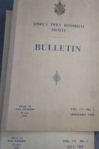 image of Simon's Town Historical Society Bulletin - Vol III, No 1, January 1965 / Vol III, No 2, July, 1965