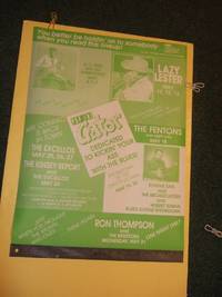 Pop The Gator Concert Blues Poster Kitchener Ontario ( May 1989 )(advertises A C Reed and His Sparkplugs, Lazy Lester, The Excellos, The Kinsey Report, Ronnie Earl and the Broadcasters, Hubert Sumlin, Ron Thompson &amp; the Resistors) by No Author / Pop The Gator Blues, Kitchener Ontario - 1989