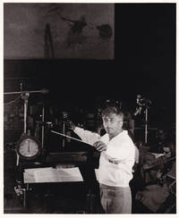 Original photograph of Elmer Bernstein recording the soundtrack to The Man with the Golden Arm, circa 1956