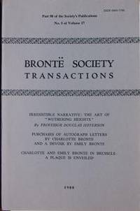 image of Brontë Society Transactions 1980 Part 90 Volume 17 Number 5
