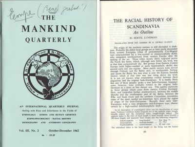 The Mankind Quarterly Vol. III, No 2…