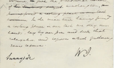 A Great American Literary Manuscript: the Complete Conclusion, Signed and Dated, of Book 4 of Washington Irving's The Life of Washington