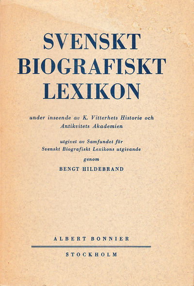 Svenskt Biografiskt Lexikon. Häfte 71 [=Band 15]…