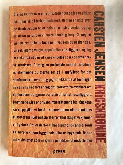 Krigskrønike. Oversatt av Ina Elisabeth Pedersen.