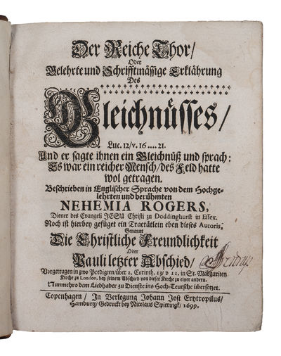 Der reiche Thor, oder Erklärung des Gleichnusses…