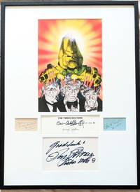 William Hartnell Patrick Troughton Jon Pertwee Autograph Doctor Who Framed Artwork Signed Christos Archilleos Target Book The Three Doctors - 