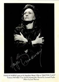 SIGNED Original Publicity Photograph of Faye Dunaway as Maria Callas in &quot;Master Class&quot; by Photo by Joan Marcus - 1996