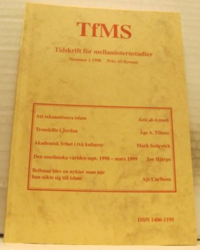 TfMS. Tidskrift för mellarnösternstudier. Nummer…