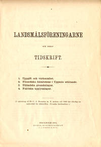 Landsmålsföreningarne ock deras tidskrift.