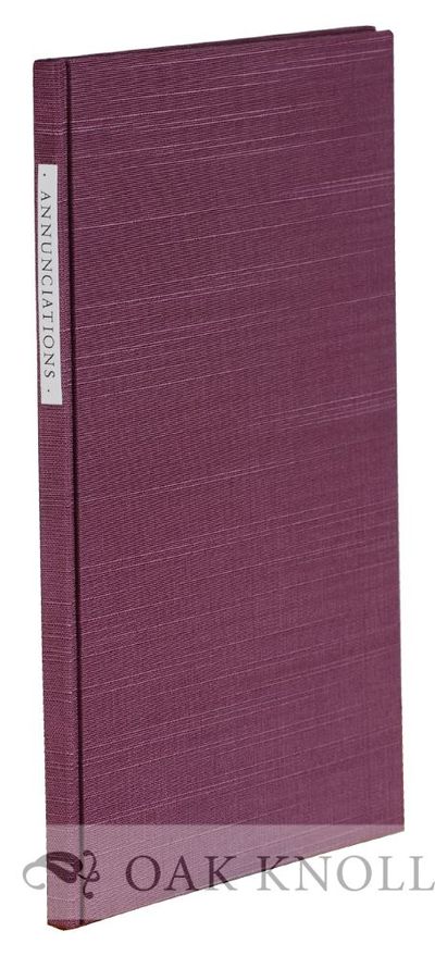 West Chester, PA: Aralia Press, 2001. cloth, paper spine label, top edge cut, other edges uncut. Ara...