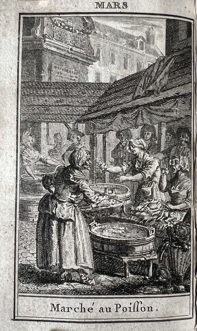 Paris: Boulanger, 1781. Bound with: Almanach galant des costumes français des plus à la mode. Dess...