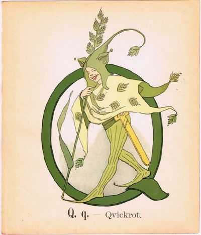 Prinsarnes Blomsteralfabet. Q. q. – Qvickrot.