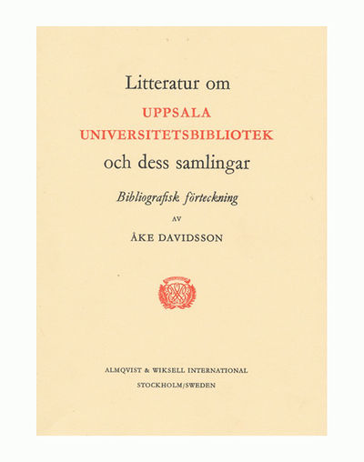 Litteratur om Uppsala universitetsbibliotek och…