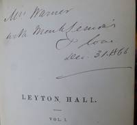 LEYTON HALL, and Other Tales. In Three Volumes by Lemon, Mark - 1867