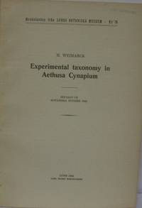 Experimental taxonomy in Aethusa Cynapium.