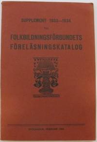 Supplement 1933-1934 till Folkbildningsförbundets…