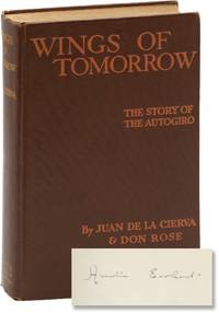 Wings of Tomorrow: The Story of the Autogiro (First Edition, copy belonging to Amelia Earhart)
