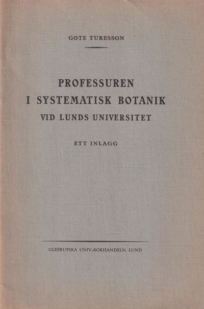 Professuren i systematisk botanik vid Lunds…