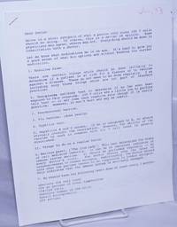 image of Letter to a care-giver about treatments for AIDS