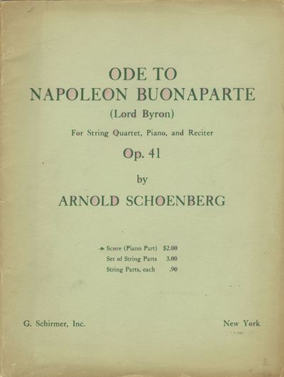 [Op. 41]. Ode to Napoleon Bonaparte [Full score]