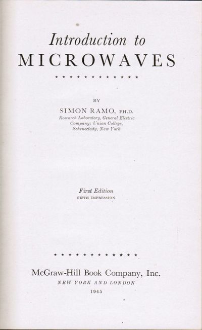 Introduction to Microwaves. First edition, fifth…