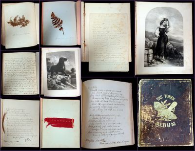 The Token Album, A Friendship Album of Addie A Allen, 1858-1864, Connecticut "Opened to friendship-- But not to flattery