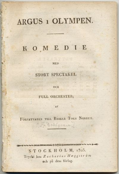 Argus i Olympen. Komedie med stort spectakel och…
