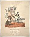 Blushing like the Fragrant Rose" Fine 4to-sized Hand-colored Early 19th-cent. Valentine