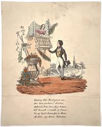 Blushing like the Fragrant Rose" Fine 4to-sized Hand-colored Early 19th-cent. Valentine