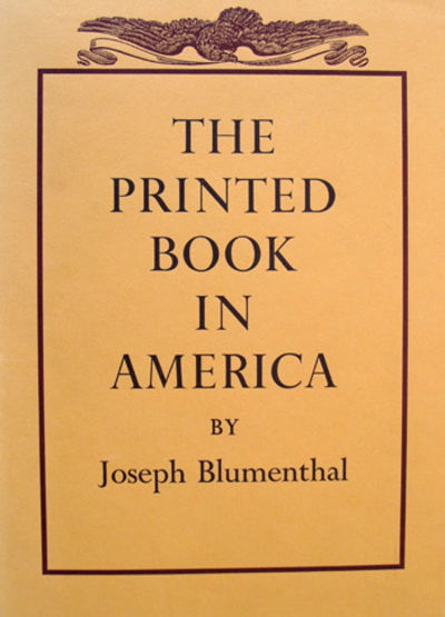 The Printed Book in America